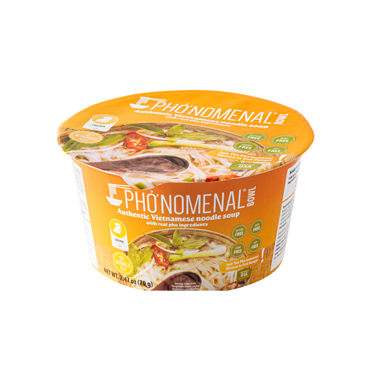 Pho’nomenal Bowl Instant Chicken Pho (Case of 6 Bowls)