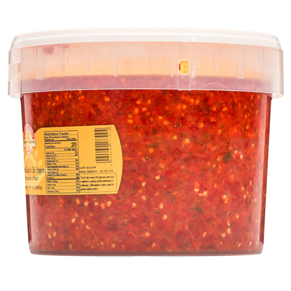TuttoCalabria Crushed Calabrian Chili Peppers – 98.7 oz (2.8 kg) Tub