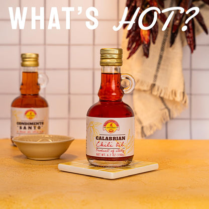 TuttoCalabria Chili Pepper Infused Extra Virgin Olive Oil – 6.76 oz (200 ml)