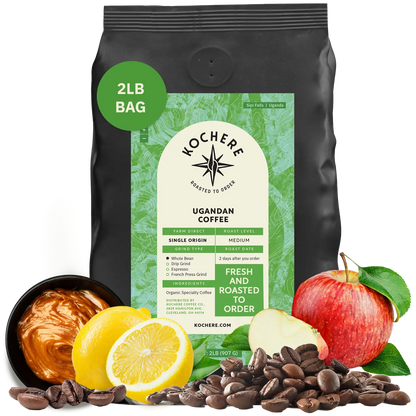 Kochere Coffee Ugandan Sipi Falls Single Origin, Organic Medium Roast - Raisin, Fig, Brown Sugar Notes