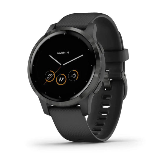 Garmin Vivoactive 4 GPS Smartwatch Features Music Body Energy Monitoring Animated Workouts Pulse Ox Sensors and More Black