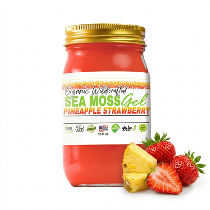 Sea Moss Gel - Strawberry Pineapple Flavor 16oz