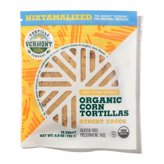 Vermont Tortilla Company 4" Organic Heirloom Corn Tortillas - 8 bags x 14 tortillas