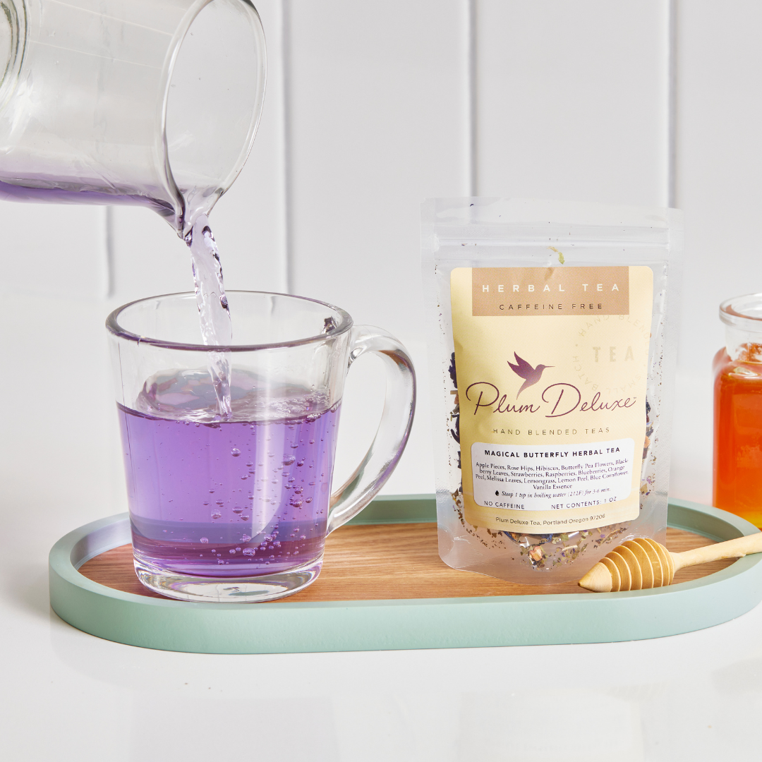 Plum Deluxe Tea Magical Butterfly Herbal Tea (Butterfly Pea Flower / Berries)