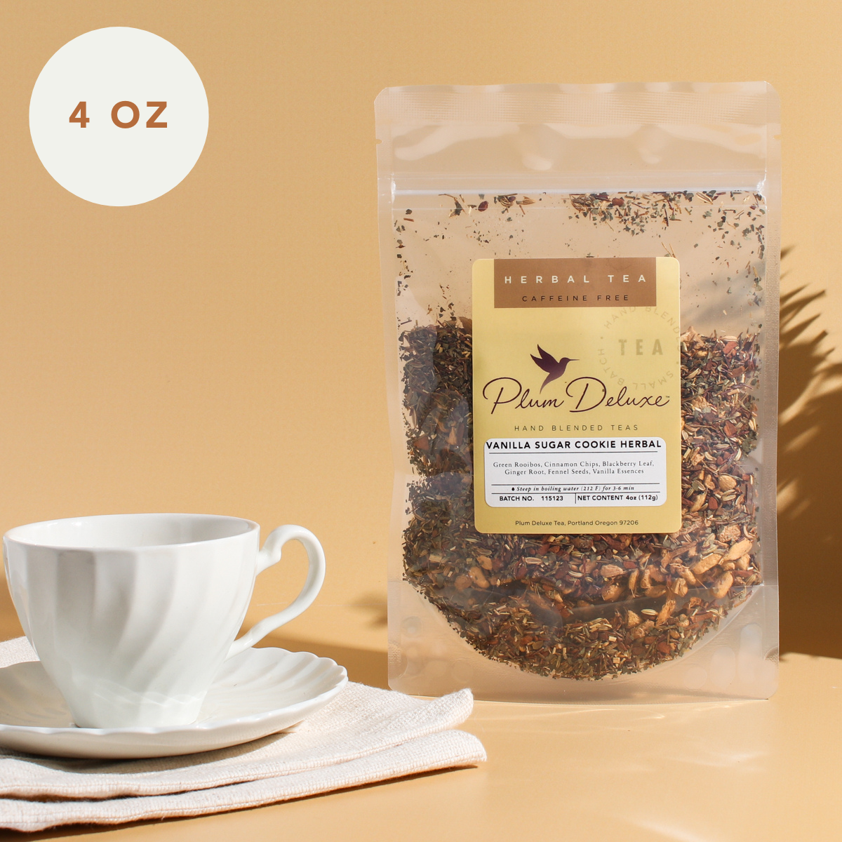 Plum Deluxe Tea Vanilla Sugar Cookie Herbal Dessert Tea
