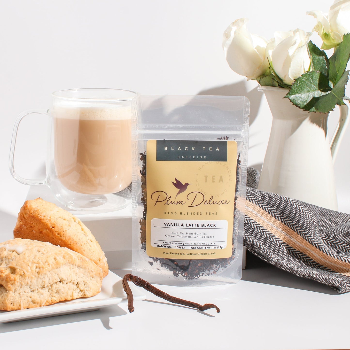 Plum Deluxe Tea Vanilla Latte Tea (Cardamom Vanilla Creme)