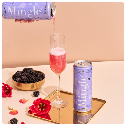 Blackberry Hibiscus Bellini by Mingle Mocktails - Non Alcoholic Beverages