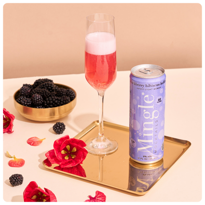 Blackberry Hibiscus Bellini by Mingle Mocktails - Non Alcoholic Beverages