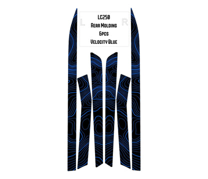 Topographic Rear Trim Overlays (6pcs) - 2024+ Land Cruiser / GX 550