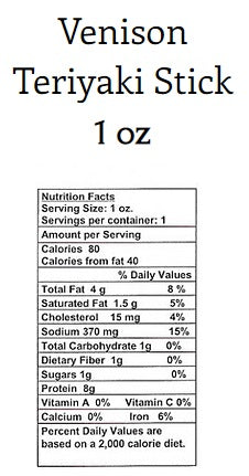 Venison Teriyaki Stick