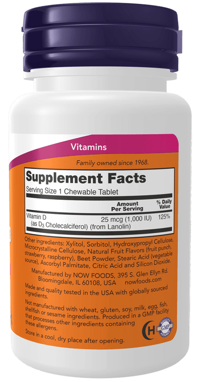 Vitamin D-3 1,000 IU, Chewable