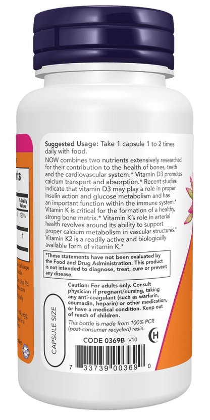 Vitamin D-3 & K-2 Capsules