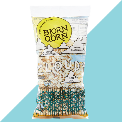 Bjorn Qorn Cloudy Popcorn Bags -12-Pack x 3oz Bag case