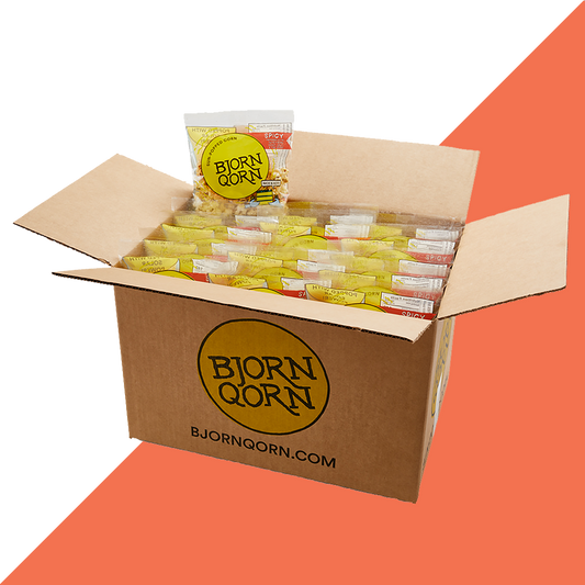 Bjorn Qorn Popcorn 30 Pack x 1oz bags case