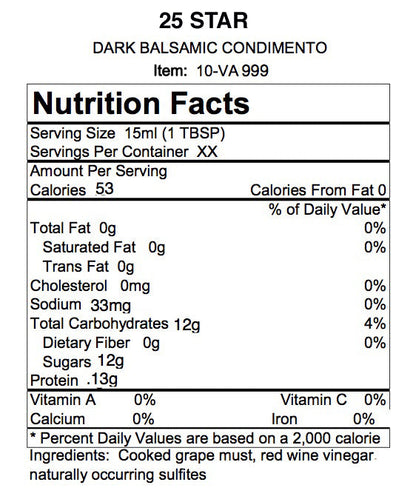 25 Star Dark Balsamic Vinegar