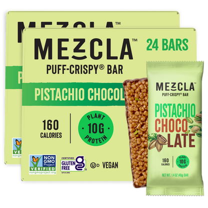 Mezcla Pistachio Chocolate Bars - 12 bars x 1.4 oz case
