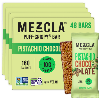 Mezcla Pistachio Chocolate Bars - 12 bars x 1.4 oz case