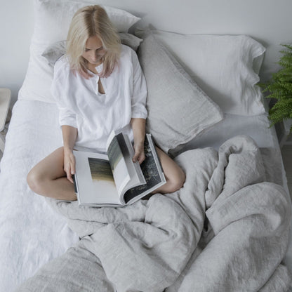 Linen Tales White Linen Fitted Sheet