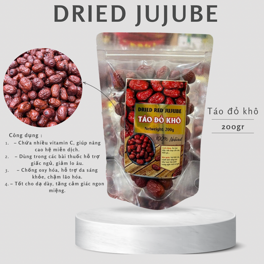 DRIED JUJUBE ( TÁO ĐỎ KHÔ ) 200GR