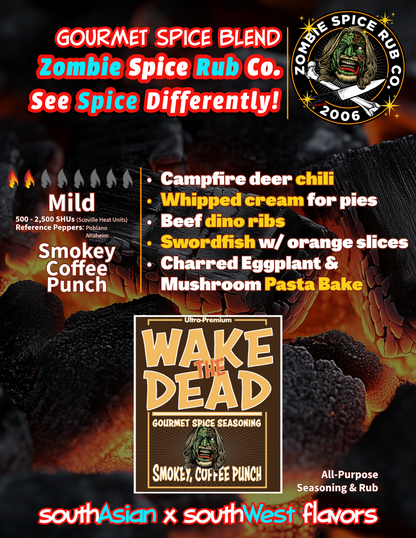 Zombie Spice Rub Co. | Wake the Dead | Go Spice Pouch to Get Hooked | Delivers a Smoky, Coffee Punch That Says Whoa