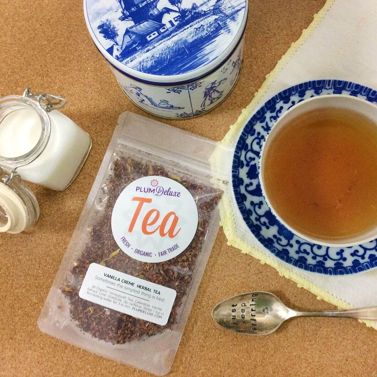 Plum Deluxe Tea Vanilla Creme Herbal Tea