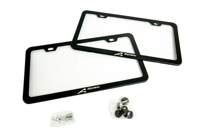 "A Spec" License Plate Frame - Black, Pair