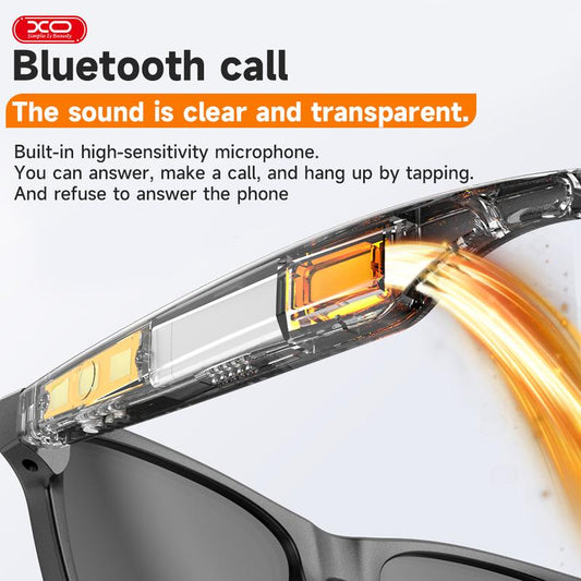 Smart Glasses Listenable Songs,Wireless Headphone Smart Glasses for Mobile Phone,Back to School Cool Gifts,Glasses for Men and Woman,100H Standby Time Long Battery, Athletic/Outdoor UV Protection and Voice Control