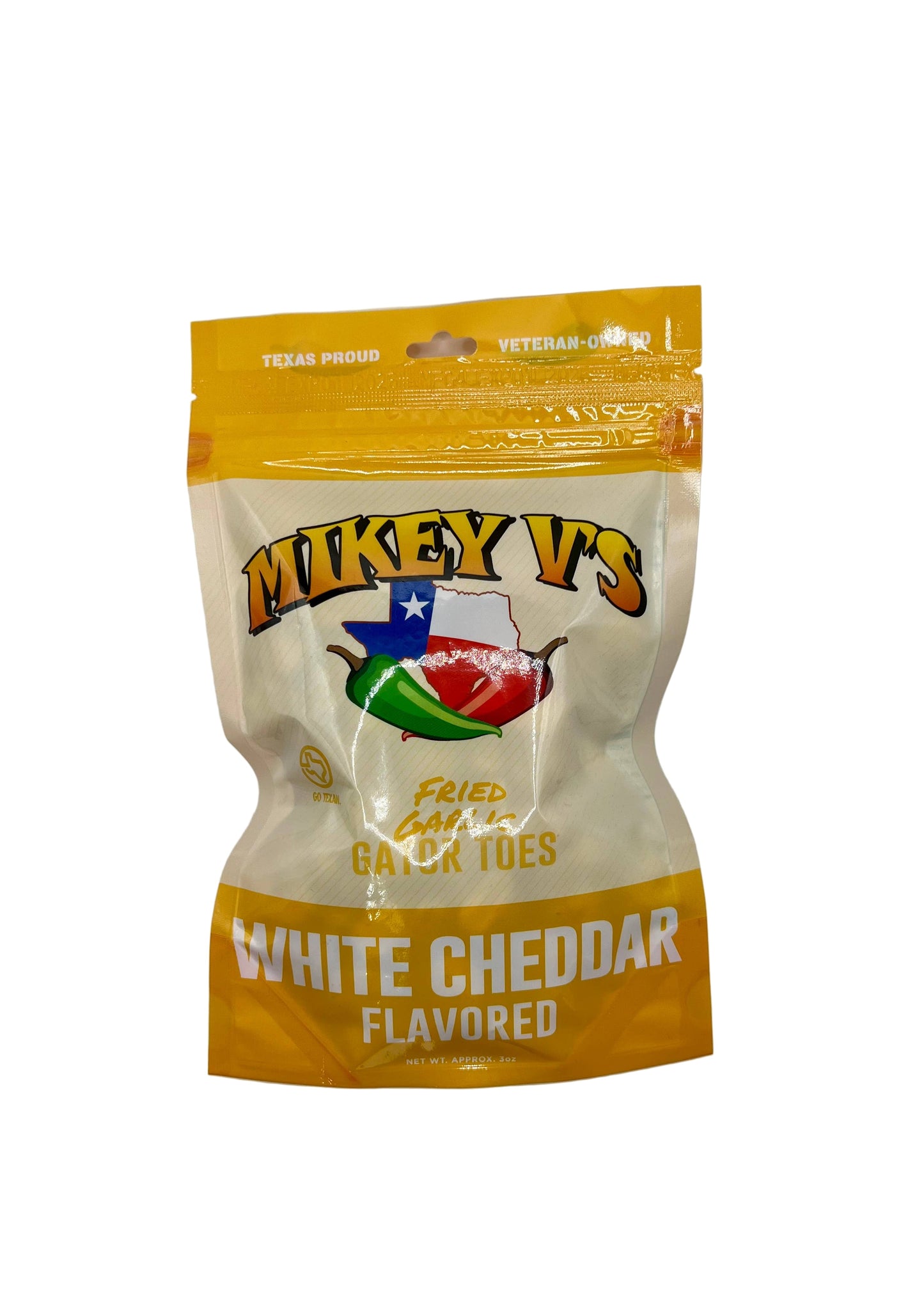 Gator Toes (Deep Fried Garlic) - White Cheddar: 3oz