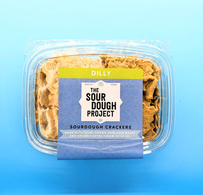 Dilly Sourdough Crackers
