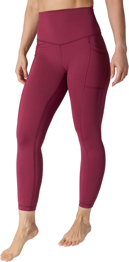 Squat Proof Elastic Free Super High Waisted Tummy Control Ankle Leggings with Pockets