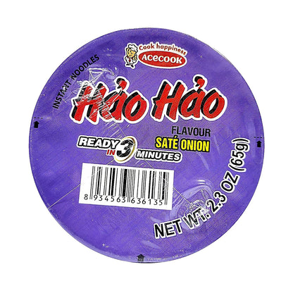 ACECOOK Hao Hao Instant Noodles Cups - Sate Onion Flavor, 12 Cups X 2.29 OZ