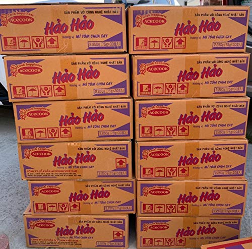 Acecook Hao Hao Vietnam instant noodles spicy shrimp (1Box/30 Bags)