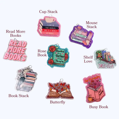 Acrylic Book–USB-C Dust Plug Charm for Kindle, Phones, and Tablets