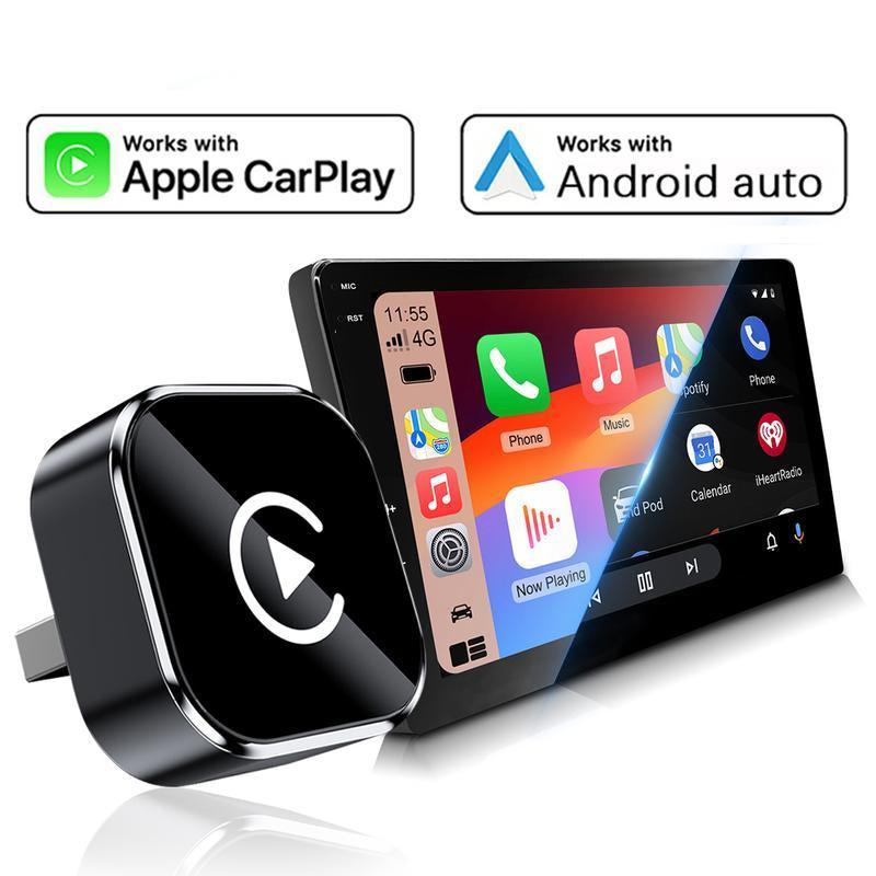2025 Wireless Carplay Adapter for Iphone/Android - Fast Connection,No Latency,Hands-Free Call Wireless Adapter Electronic Charger Carplay Dongle