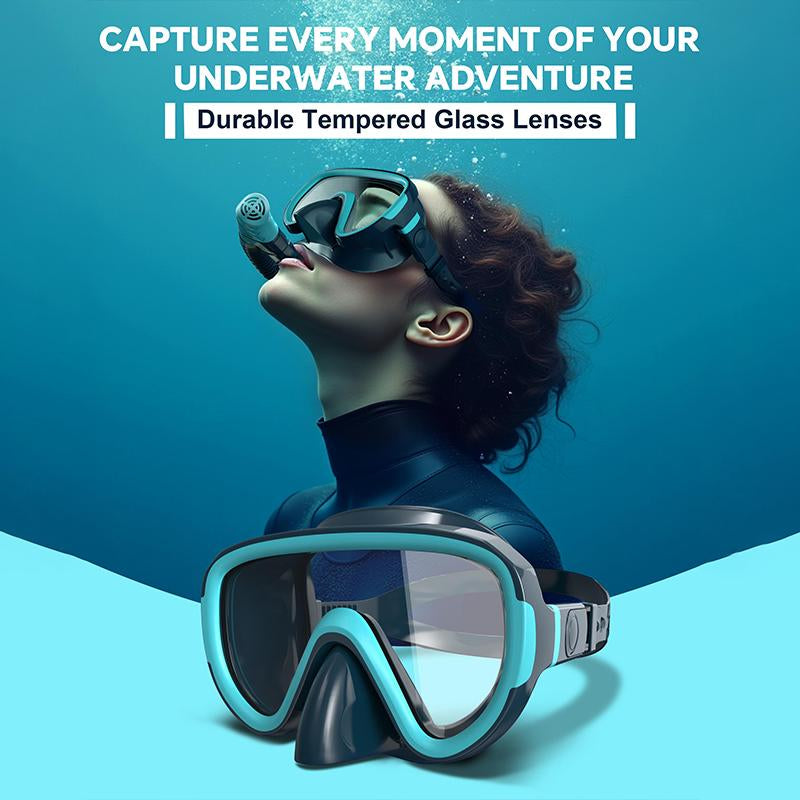 G2RISE SN05 Snorkel Set - Snorkeling Gear Mask with Breath Easy Airflow Tech & Foldable Design for Adults