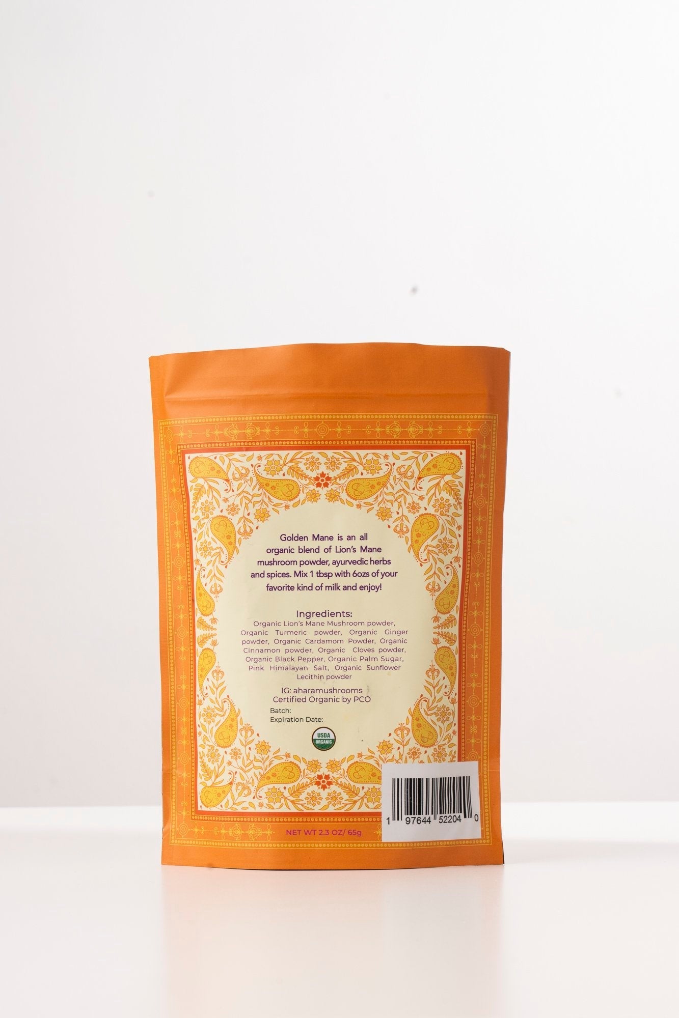 Ahara Mushrooms Golden Mane Mushroom Chai