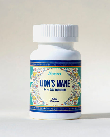 Ahara Mushrooms Lion's Mane Capsules - 10 bottles