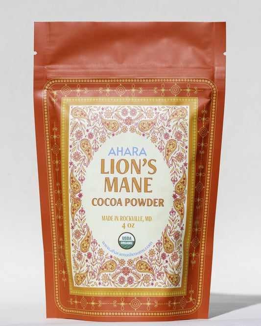 Ahara Mushrooms Lions Mane Cocoa - 10 bags