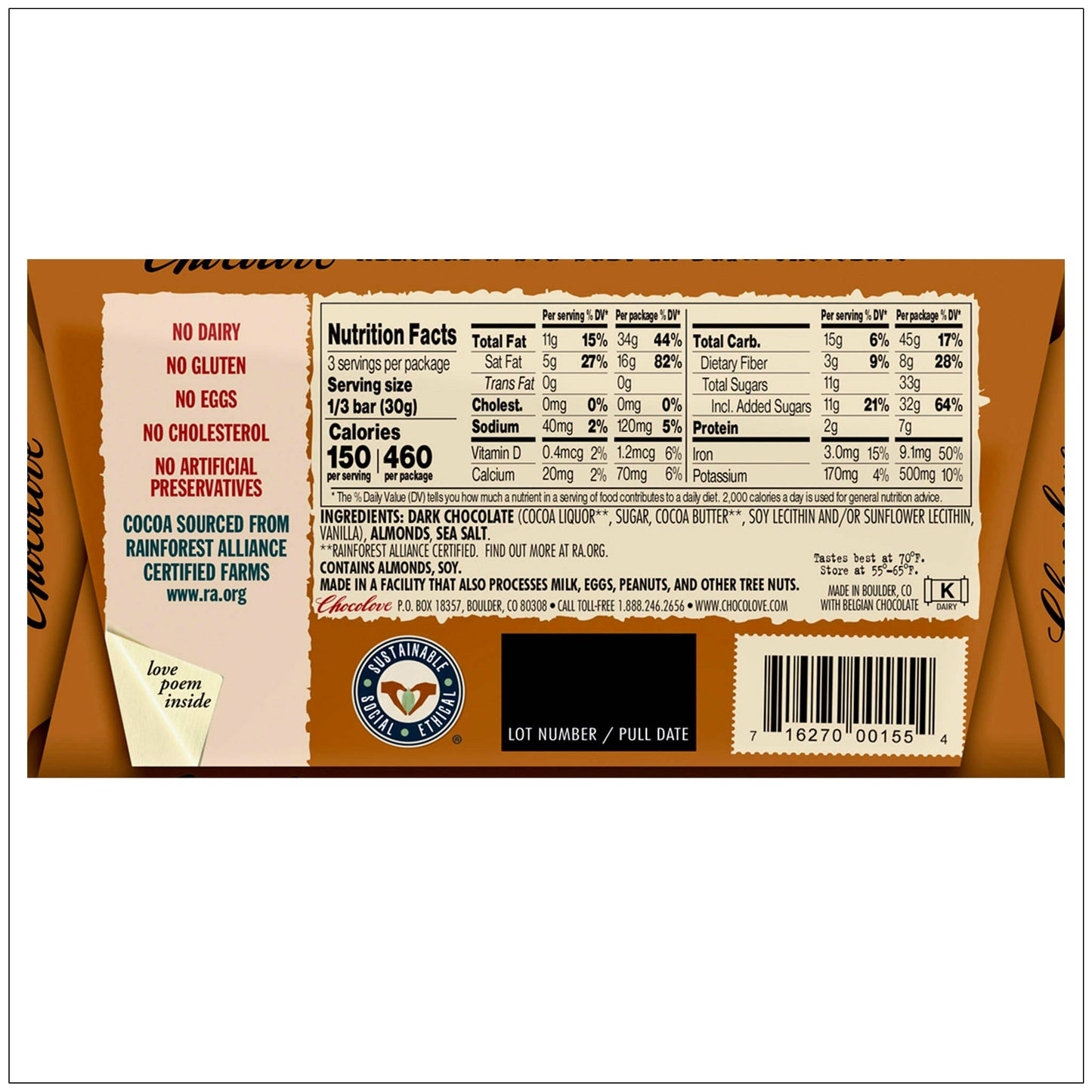 Almonds & Sea Salt in Dark Chocolate