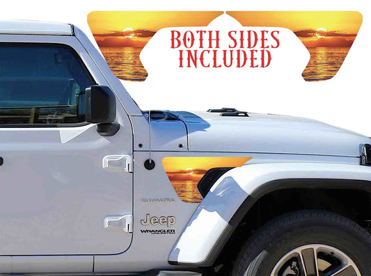 fender vent for the JL or JT 2018 or newer amazing sunset