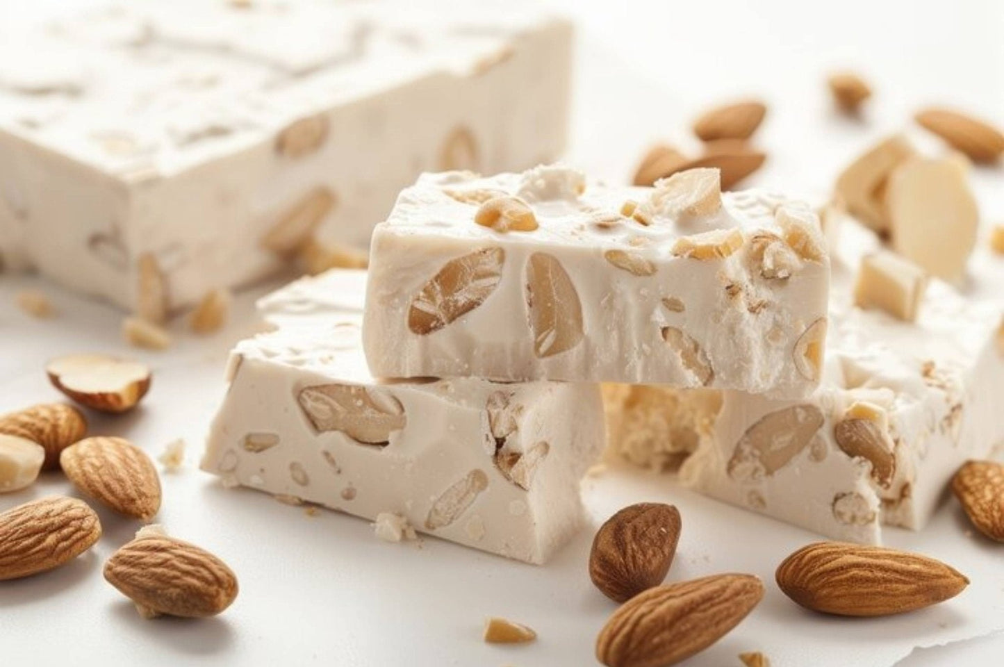 Andy Anand 36 Bite-Size Sugar Free Almond Nougat with roasted Almond Soft Nougat Candy Brittle, Traditional European Turron - A Delicious and Authentic Treat, Amazing Taste, 7 Oz