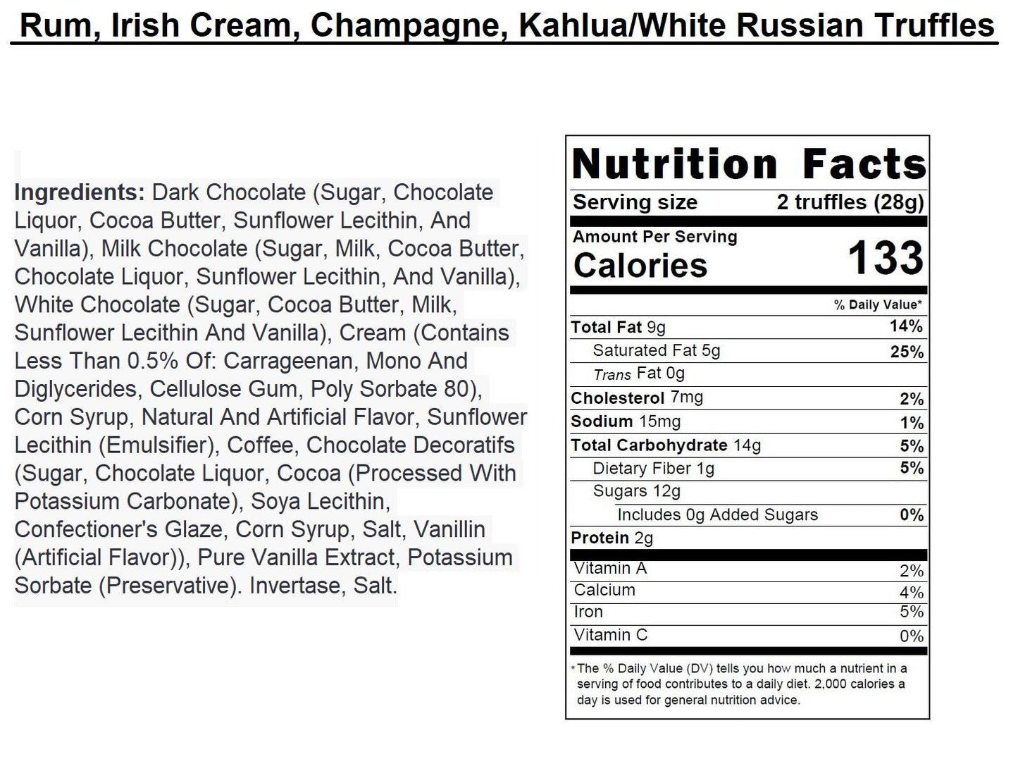 Andy Anand 24 Pc Rum, Irish Cream & Kahlua Belgian Chocolate Truffles Decadent Delicacies: Satisfy Your Cravings, Truffles Gift Box Ideas for Her - Perfect for Any Occasion
