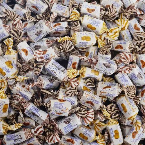 Andy Anand 66 pcs Sugar Free Cream Toffees trio of Caramel, Chocolate & Coffee, Sugar Free Creamy Taffy Candy for Diabetics - A Delicious and Healthy Treat 7 Oz