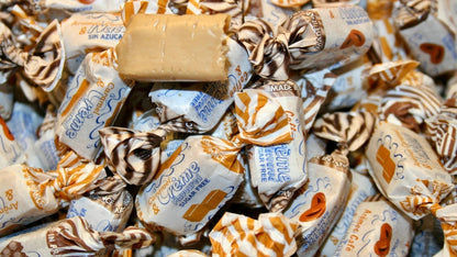 Andy Anand Chocolatier Sugar Free Creamy Taffy Toffee - Trio of Caramel, Chocolate & Coffee - Made in Europe Gluten Free Assorted Flavor Individually Wrapped Candy With No preservatives (33pcs, 7 Oz)