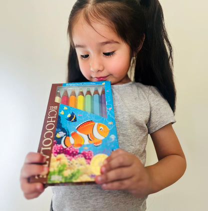 Andy Anand Milk Chocolate Crayon Boxes, 3-Pack (21 Pcs) – Fun Kids’ Treats Made with 60% Chocolate (Cocoa Butter), Perfect Gift Box for Special Occasions