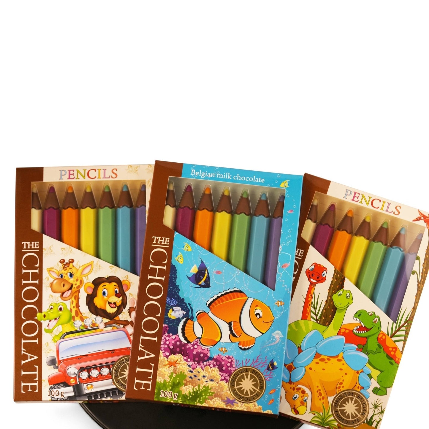 Andy Anand Milk Chocolate Crayon Boxes, 3-Pack (21 Pcs) – Fun Kids’ Treats Made with 60% Chocolate (Cocoa Butter), Perfect Gift Box for Special Occasions