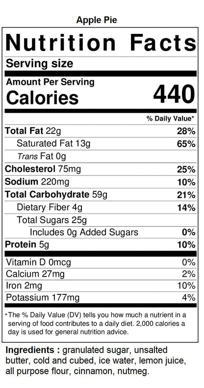 Andy Anand Apple Pie 10" - 4.5 lbs Indulgence in Every Bite, Classic Comfort: Baked Apple Pie with Tender Apples and Flaky Crust