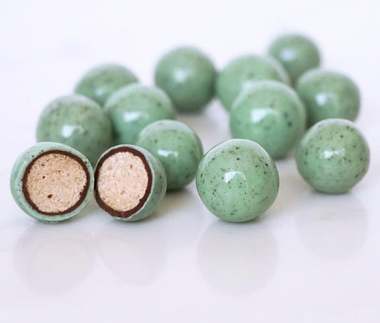 Andy Anand Belgian Chocolate Mint Chip Malt Balls – 1 lb Gift Box Made with 60% Chocolate (Cocoa Butter)