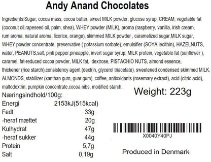 Andy Anand Belgian Chocolate Truffles Gift Box – Gourmet Bonbon Ganache Assortment (25 Pcs, 7.8 oz) Made with 60% Chocolate (Cocoa Butter)