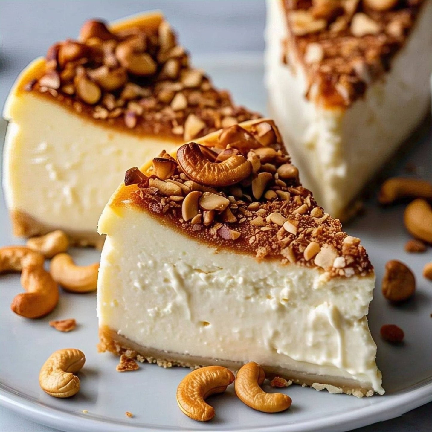 Andy Anand Caramel Cashew Cheesecake 9" - No Bake Required - Indulge in Delicious Cheesecakes - Order Now! (2.6 lbs)